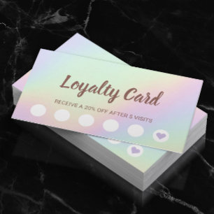 Loyalty Kaart   Pastel Holographic Beauty Salon