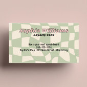 Loyalty Kaart Retro Green controleert zakelijke ma