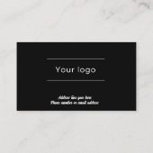 Loyalty Kaart, Retro professional zwart (Achterkant)