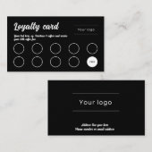 Loyalty Kaart, Retro professional zwart (Voorkant / Achterkant)