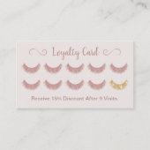 Loyalty Kaart | Roos Gold Lashes Salon Blush Pink (Voorkant)