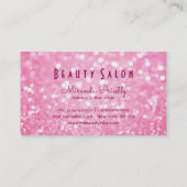 Loyalty Kaart Roze Glitter Gold Floral Makeup Hair (Achterkant)