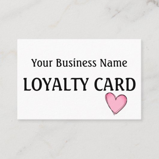 Loyalty-kaart - Roze hart Klantenkaartje (Voorkant)