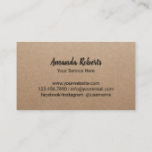 Loyalty Kaart | Rustic Kraft Handmade Craft (Achterkant)