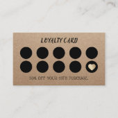 Loyalty Kaart | Rustic Kraft Handmade Craft (Voorkant)