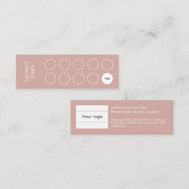 Loyalty Kaart, Schoon en eenvoudig, blush roze