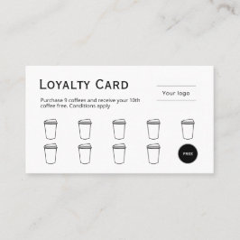 Loyalty Kaart, Schoon en eenvoudige koffie