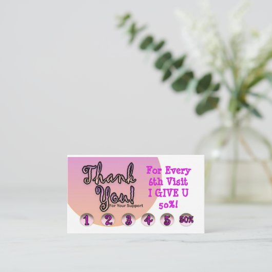 Loyalty-kaart Visitekaartje (Staand voorkant)