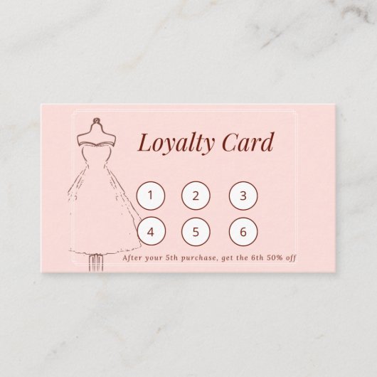 Loyalty-Kaart voor Boutique Klantenkaartje (Voorkant)