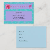 Loyalty-Kaart voor Hair Designer Lavender en Blauw Visitekaartje (Voorkant / Achterkant)