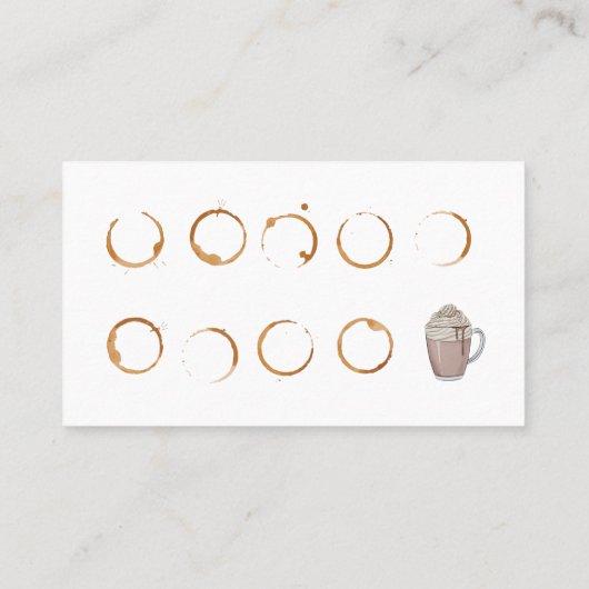 Loyalty-kaart voor Visitekaartje in de koffiewinke (Achterkant)