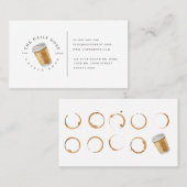 Loyalty-kaart voor Visitekaartje in de koffiewinke (Voorkant / Achterkant)