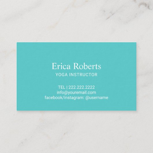 Loyalty Kaart | Yoga Instructor Om Symbol Roze Bla (Achterkant)