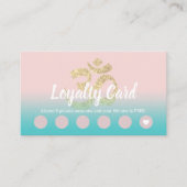 Loyalty Kaart | Yoga Instructor Om Symbol Roze Bla (Voorkant)