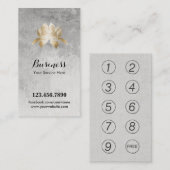 Loyalty-kaarten | Massabeslag op Gold Lotus Yoga Klantenkaartje (Voorkant / Achterkant)