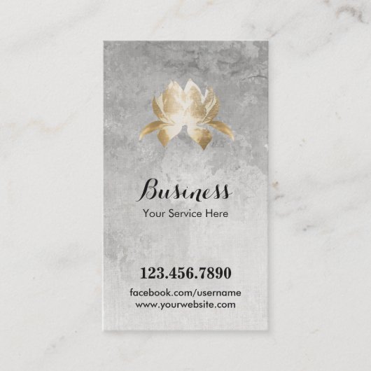 Loyalty-kaarten | Massabeslag op Gold Lotus Yoga Klantenkaartje (Voorkant)