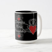 Loyalty Love Friendship Claddagh Black Coffee Mok (Voorkant rechts)