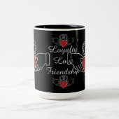 Loyalty Love Friendship Claddagh Black Coffee Mok (Center)