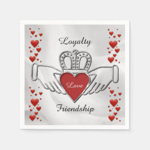Loyalty Love Friendship Claddagh Napkins Servetten