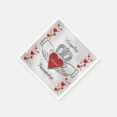 Loyalty Love Friendship Claddagh Napkins Servetten (Hoek)