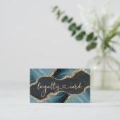 Loyalty Marble Glitzer Card 5 Salon Visitekaartje (Staand voorkant)
