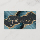 Loyalty Marble Glitzer Card 5 Salon Visitekaartje (Voorkant)
