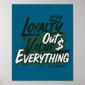 Loyalty Outvalues Everything Streetware Urban  Poster (Voorkant)