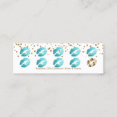 Loyalty Punch Card - Blauwgroen glitter op wit (Voorkant)