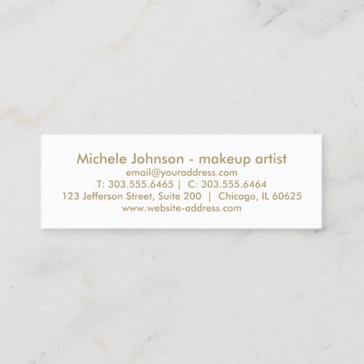 Loyalty Punch Card - Blauwgroen glitter op wit (Achterkant)