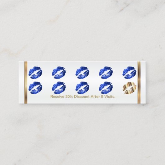 Loyalty Punch Card - Blue Glitter (Voorkant)