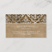 Loyalty Punch Card Coffee Camel Glimmer Damask Visitekaartje (Achterkant)