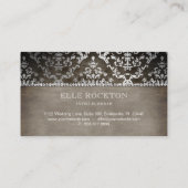 Loyalty Punch Card Coffee Chocolate Glimmer Damask Visitekaartje (Achterkant)