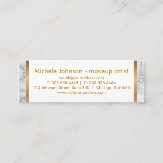 Loyalty Punch Card - Copper Glitter en Marble (Achterkant)