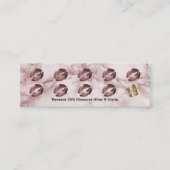 Loyalty Punch Card - Donkere Roos Glitter en Marbl (Voorkant)