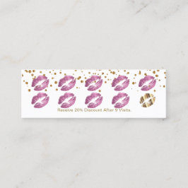 Loyalty Punch Card - dus roze glitter en wit 3