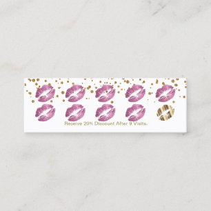 Loyalty Punch Card - dus roze glitter en wit 3