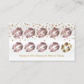 Loyalty Punch Card — Dusty Roos Glitter and Gold 2 (Voorkant)