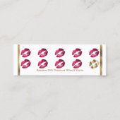 Loyalty Punch Card - Hot Pink Glitter - Wit (Voorkant)