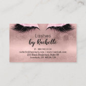 Loyalty Punch Card Lashes Lash Eyelash Roos Gold Visitekaartje (Achterkant)