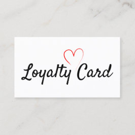 Loyalty Punch Card met rood hart Visitekaartje
