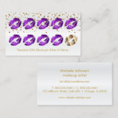 Loyalty Punch Card - Paarse Glitter en Gold 2 (Voorkant / Achterkant)