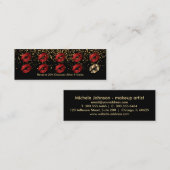 Loyalty Punch Card - Red Glitter en Gold 3 (Voorkant / Achterkant)
