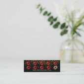 Loyalty Punch Card - Red Glitter en Gold 3 (Staand voorkant)
