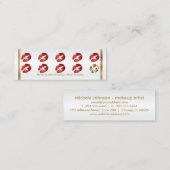 Loyalty Punch Card - Red Glitter Lips (Voorkant / Achterkant)