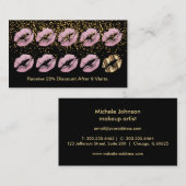 Loyalty Punch Card - Roze glazen oplips (Voorkant / Achterkant)