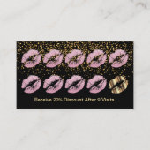 Loyalty Punch Card - Roze glazen oplips (Voorkant)