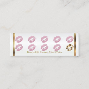 Loyalty Punch Card - Roze Glitter
