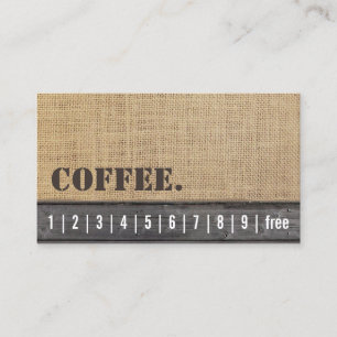 Loyalty Punch Card   Rustige braad- en houtkoffie