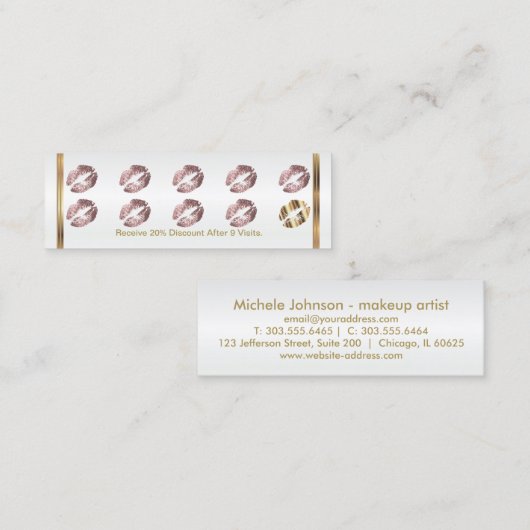 Loyalty Punch Card - Stusty Roos Glitter Lips (Voorkant / Achterkant)