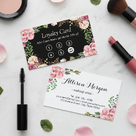 Loyalty Punch Kaart | Girly Pink Floral Wrapping